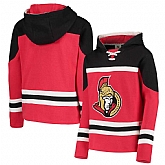 Ottawa Senators Red Men's Customized All Stitched Hooded Sweatshirt